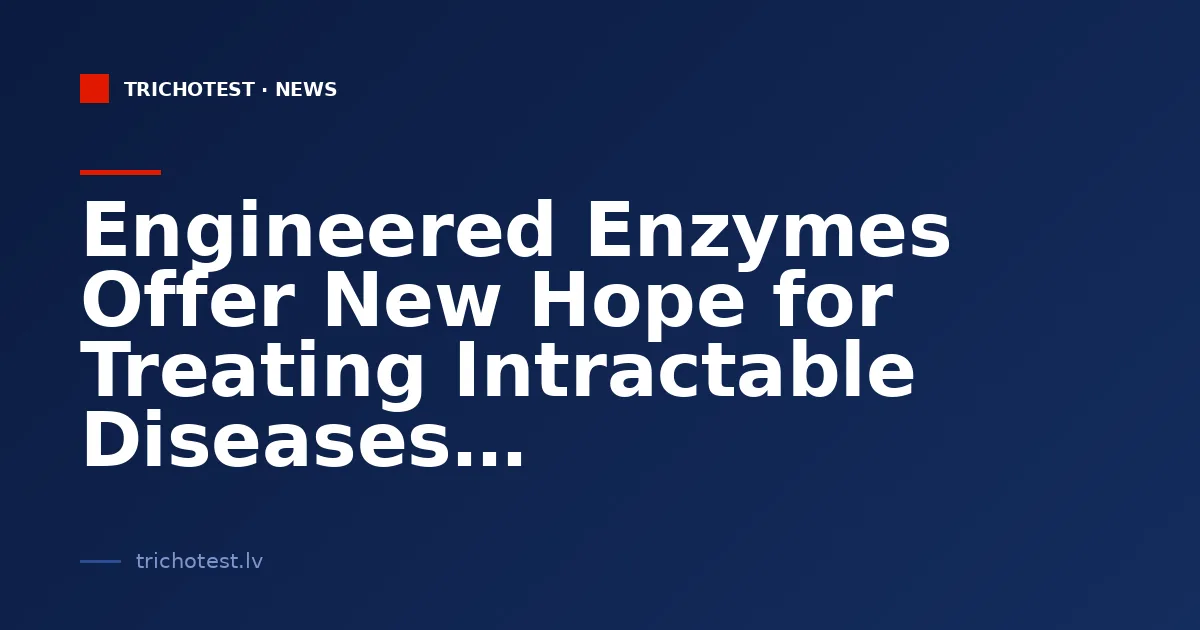 Engineered Enzymes Offer New Hope for Treating Intractable Diseases