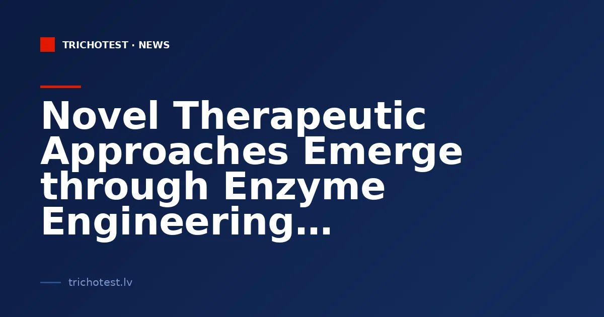 Novel Therapeutic Approaches Emerge through Enzyme Engineering