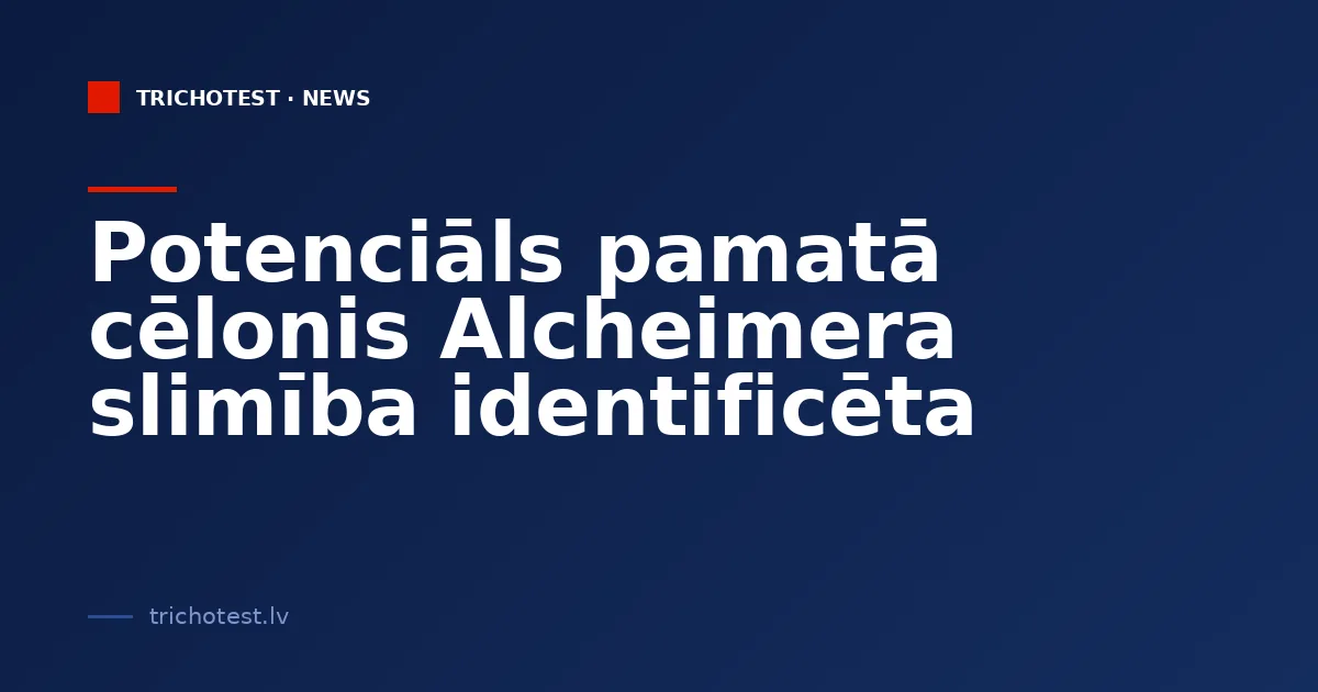 Potential Underlying Cause of Alzheimer's Disease Identified