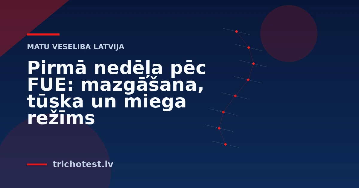 Pirmā nedēļa pēc FUE: mazgāšana, tūska un miega režīms