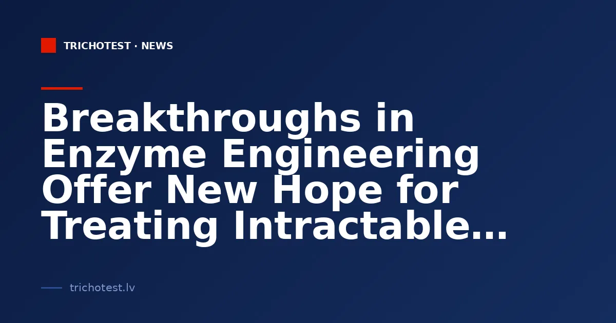 Breakthroughs in Enzyme Engineering Offer New Hope for Treating Intractable Diseases