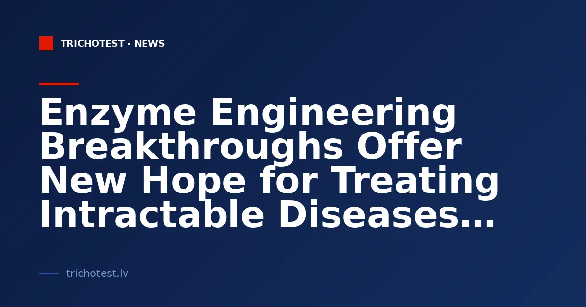 Enzyme Engineering Breakthroughs Offer New Hope for Treating Intractable Diseases