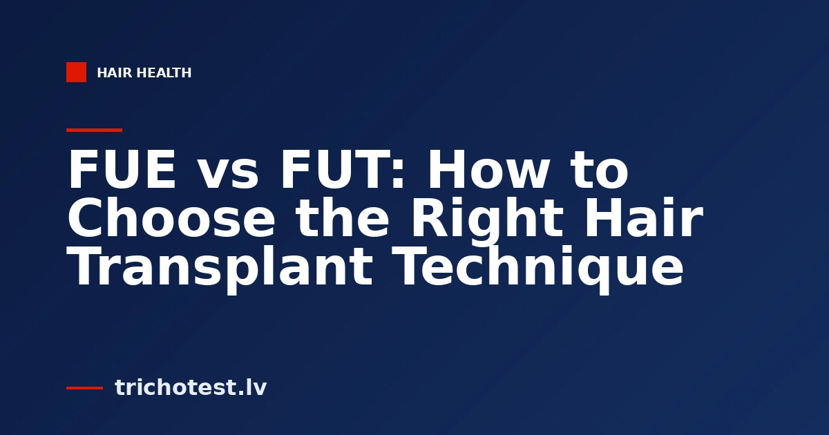 FUE vs FUT: How to Choose the Right Hair Transplant Technique