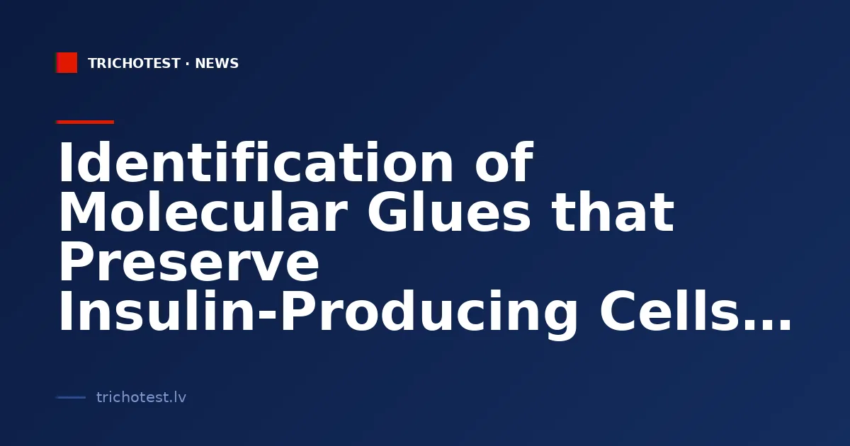 Identification of Molecular Glues that Preserve Insulin-Producing Cells