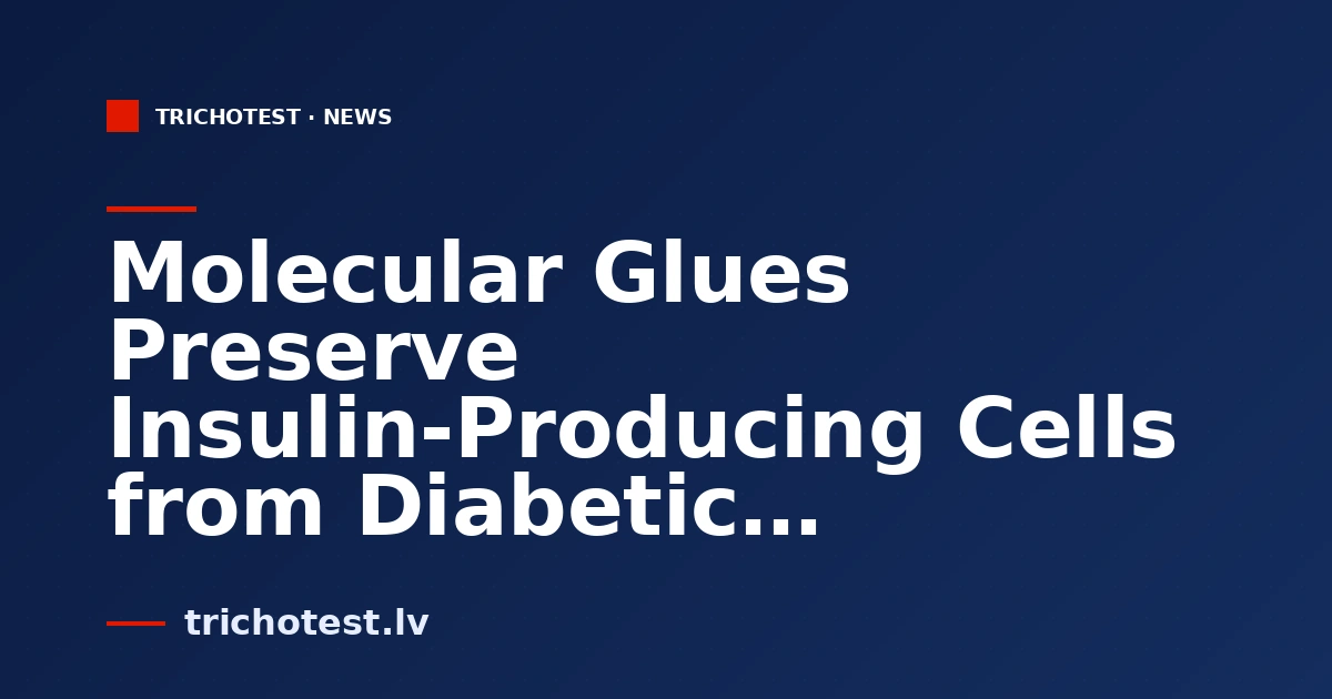 Molecular Glues Preserve Insulin-Producing Cells from Diabetic Damage