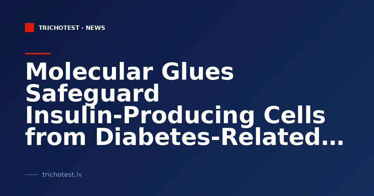 Molecular Glues Safeguard Insulin-Producing Cells from Diabetes-Related Damage