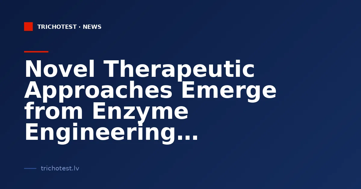 Novel Therapeutic Approaches Emerge from Enzyme Engineering Breakthroughs