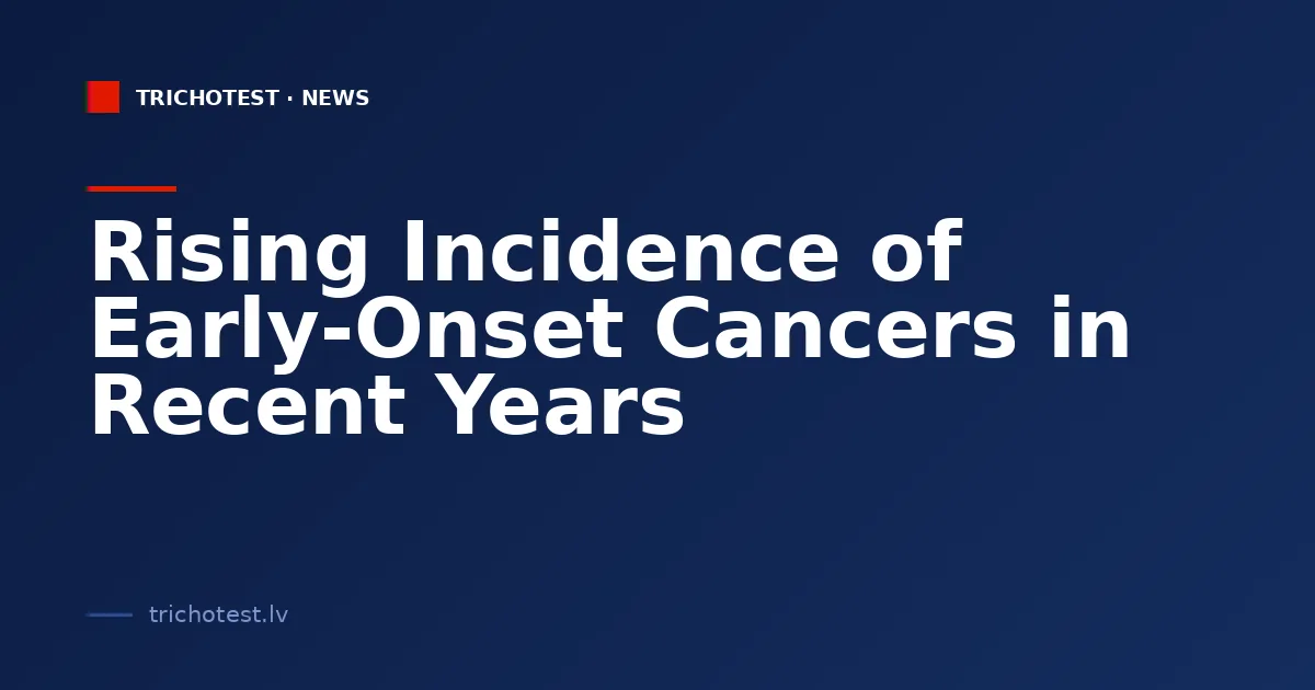 Rising Incidence of Early-Onset Cancers in Recent Years