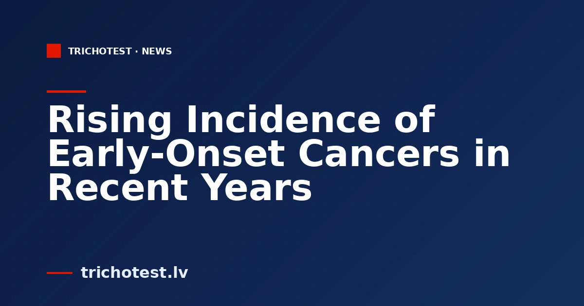 Rising Incidence of Early-Onset Cancers in Recent Years