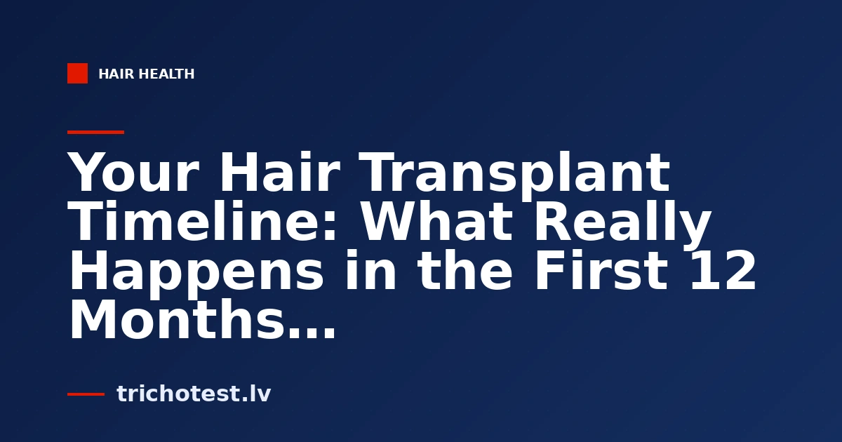 Your Hair Transplant Timeline: What Really Happens in the First 12 Months